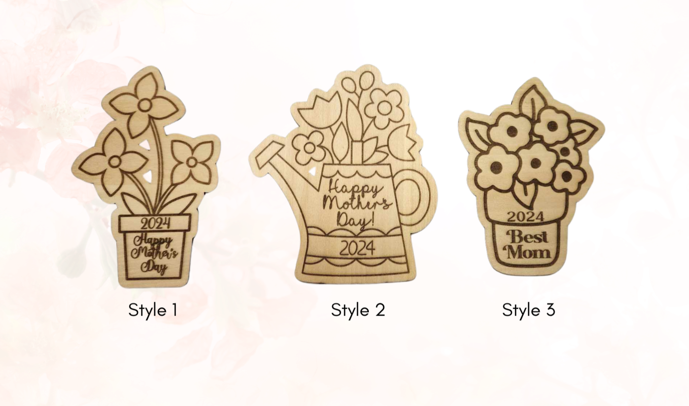 Wooden Mother's Day Floral Cutouts: Create a Heartfelt Gift for Mom