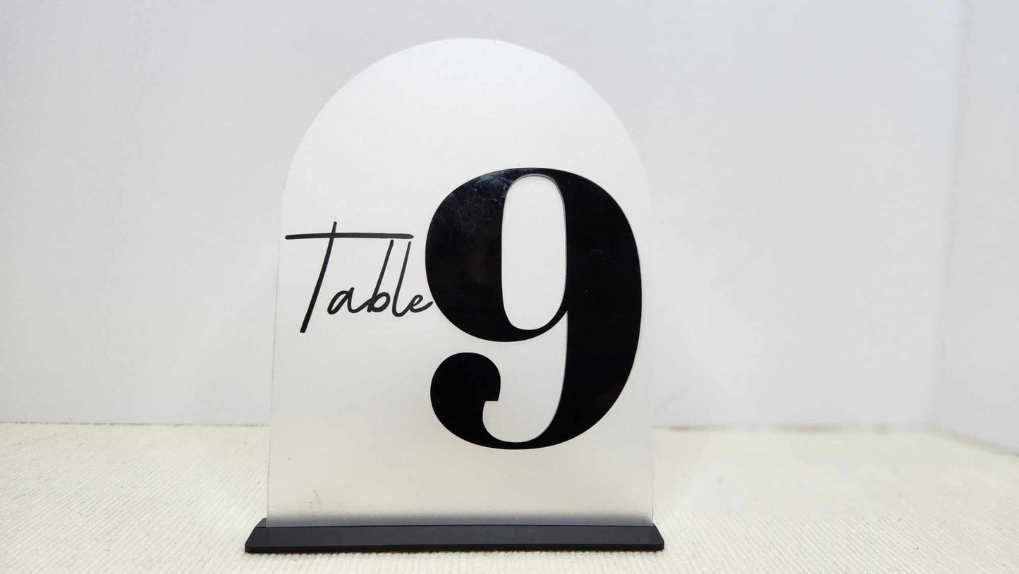 Custom Table Numbers