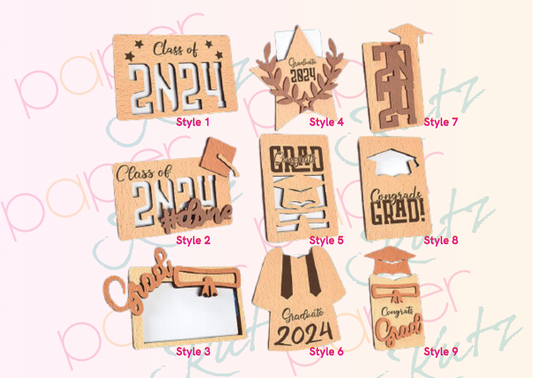 Wooden Class of 2024 Gift Card Holder