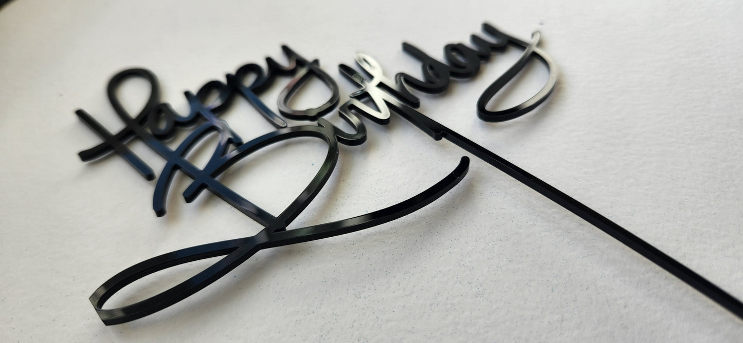 Acrylic Happy Birthday Cake Topper
