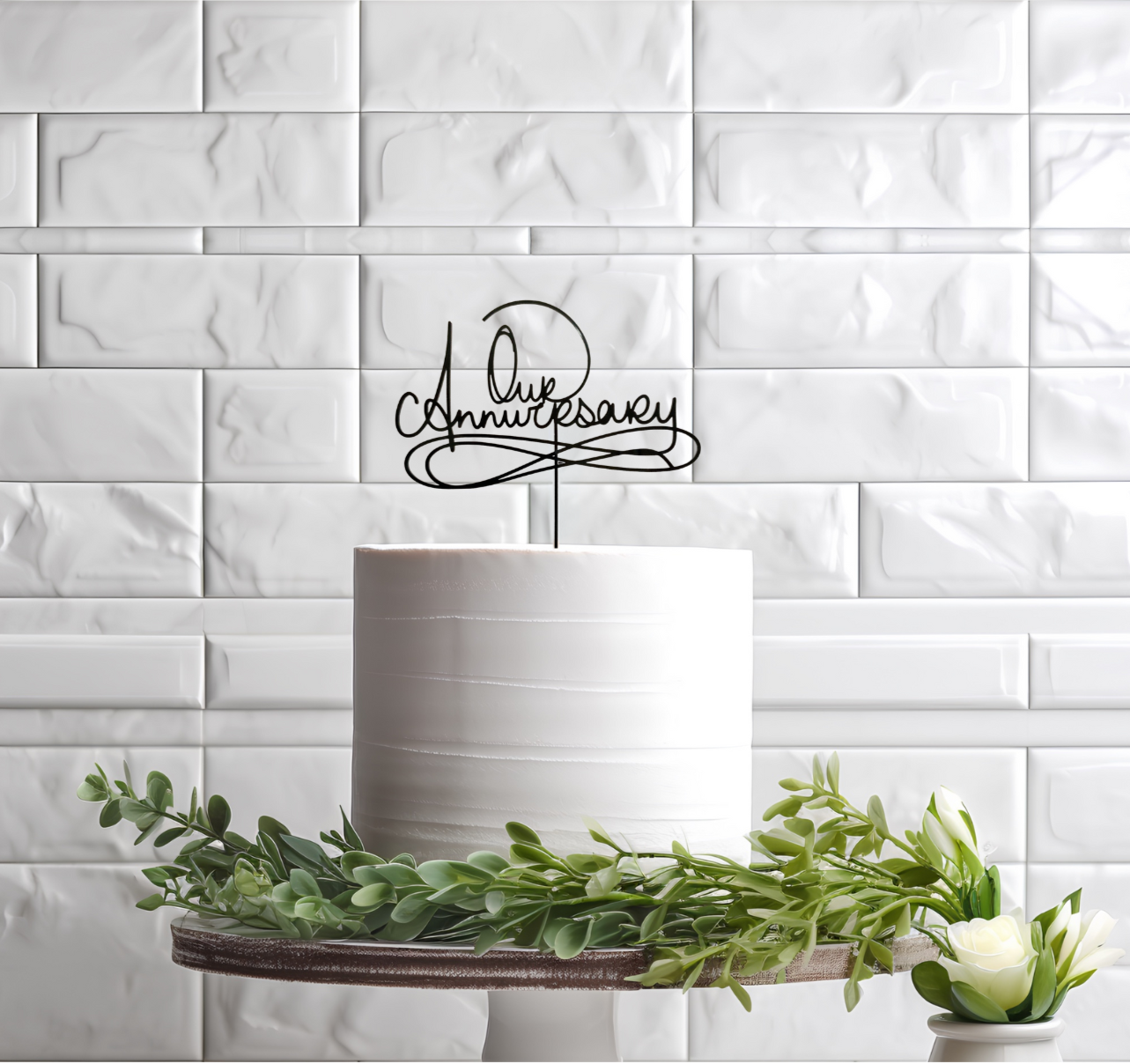 Our Anniversary Acrylic Cake Topper