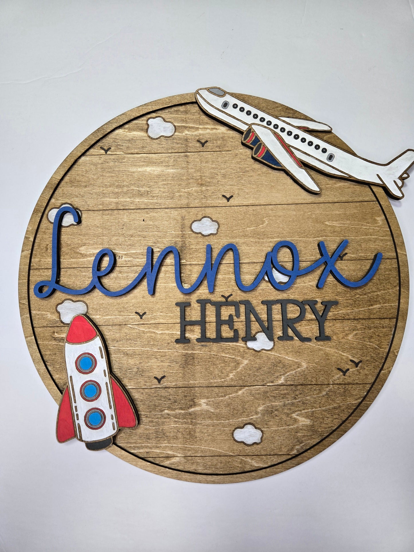 Wooden Baby Birth Announcements and Nursery Sign